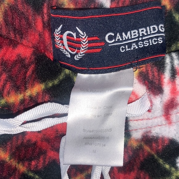 Cambridge Classics Red Plaid Moose Pajama Pants size Medium - Picture 4 of 5